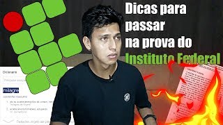 Como Passar Na prova Do INSTITUTO FEDERAL IF [upl. by Rolando632]