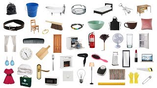 English Vocabulary  100 HOUSEHOLD ITEMS [upl. by Asehr]