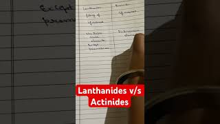 difference between lanthanides and actinides viral trending chemistry [upl. by Jari]