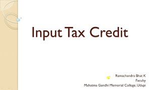 GST Input Tax Credit in English I Eligibility amp Conditions for taking ITC I Blocked ITC [upl. by Beaudoin]