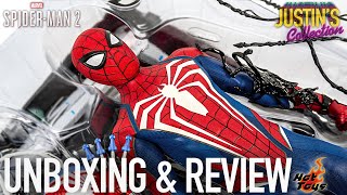 Hot Toys SpiderMan 2 Advanced Suit 20 Unboxing amp Review [upl. by Elin]