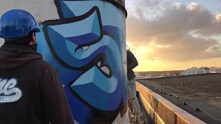 Rooftop painting  SPEED ONE  Graffiti  Blackbookology [upl. by Guarino312]