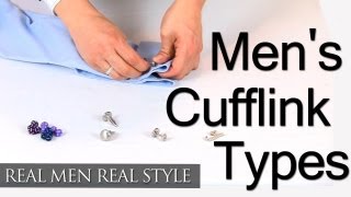 Types Of Mens Cufflinks  Cufflink Jewelry Style Overview  French Cuff Cufflink Wearing Tips [upl. by Ciredor]