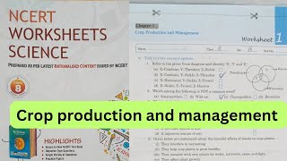 Ncert Worksheet Science Class 8 Chapter 1 Crop Production And Management Worksheet 1 science Crop [upl. by Bal]