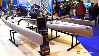 2017 Hobie Mirage Adventure Island Sailing Kayak  Walkaround  2016 Salon Nautique Paris [upl. by Eilojne]