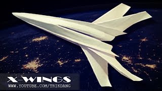 How to make a paper airplane  STAR WARS Paper plane that FLIES  XWing [upl. by Nonnag]