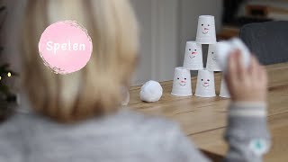 Kerst spelletjes  sneeuwballen gooien [upl. by Acirtap]