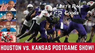 Lets Rage Coogs Houston Cougars football vs Kansas Jayhawks postgame show [upl. by Jonina]