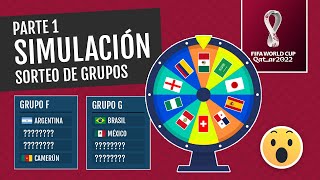 SIMULACIÓN sorteo de grupos del mundial Qatar 2022 si las eliminatorias acabaran hoy  PARTE 1 [upl. by Aleak437]