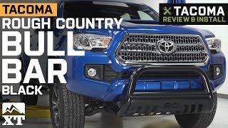 Tacoma Rough Country Bull Bar  Black 20162019 Review amp Install [upl. by Sibby]