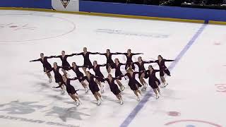 2024 Midwestern US Synchronized Skating  Trine University Collegiate  3rd Place 10073 pts [upl. by Jandy]