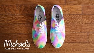 DIY Sharpie Tie Dye Shoes  Michaels [upl. by Yereffej]