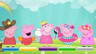 5 Peppa Pig jumping on the beg Nursery Rhymes and Kids Song [upl. by Nolita223]