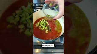 Linguine puttanesca mediterraneanfood mediterraneanrecipe easyrecipe mediterraneanflavors [upl. by Hamel]