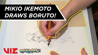 Mikio Ikemoto Draws Boruto  Mangaka Mania 21  VIZ [upl. by Lachus878]