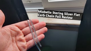 Miabella 925 Sterling Silver Flat Curb Chain Full Review [upl. by Priest768]