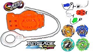 NEW BEYBLADE BURST HYPERSPHERE RIPCORD LAUNCHER TEST BATTLES WIZARD FAFNIR DRAGON VALTRYEK [upl. by Nikki]