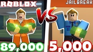 HOW TO MAKE THE MOST MONEY IN JAILBREAK Cop VS Criminal [upl. by Mccarthy557]