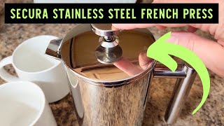 Secura Stainless Steel French Press Makes Excellent Coffee [upl. by Sanburn]