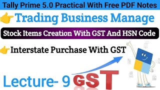 Interstate Purchase Entry With GST In Tally Prime  Tally Prime 50  Tally 50 Course  Lecture 9 [upl. by Pfaff353]