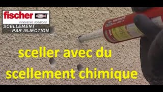 Sceller avec du scellement chimique PARPAING CREUX [upl. by Amberly]