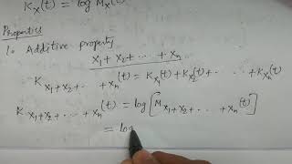 Cumulant Generating Function cgf and Properties  BSc Statistics [upl. by Enyawud]