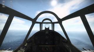 War Thunder F6F3 Hellcat Carrier Landing Round 2 [upl. by Ybot]