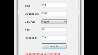 İdeal Kilo Hesaplama ve Vücut Kitle Endeksi [upl. by Ecirtac]