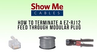 How to Terminate a EZRJ12 and EZRJ11 Feed Through Modular Plug  Round Cable 563 [upl. by Yliak]