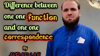 Difference between one one function and one one correspondence [upl. by Arturo]