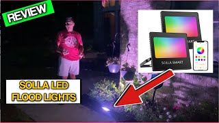 RGBCW LED Flood Light SOLLA 30W Smart Flood Lights with App Outdoor Color Changing Stage Lights wi [upl. by Harad]