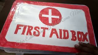 First Aid Box kaise banaye  First Aid Box Craft  First Aid Kit  First Aid Box Drawing [upl. by Wilbur]