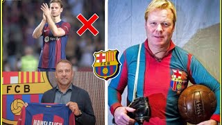 DE JONG FORFAIT POUR LEURO  KOEMAN TACLE LE BARÇA HANSI FLICK PISTE UN ALLEMAND [upl. by Odetta]