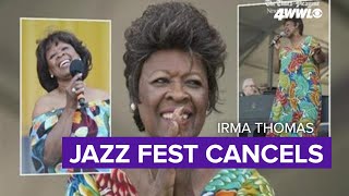 Irma Thomas pleads for more people to get vaccinated after Jazz Fest cancels for a second year [upl. by Aedrahs]