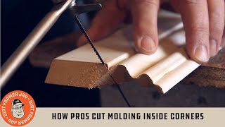 How Pros Cut Molding Inside Corners [upl. by Blunt]