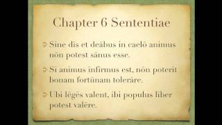 Chapter 6 Sententiae [upl. by Anpas]