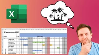 So erstellst du einen URLAUBSPLANER in Excel [upl. by Anthia665]