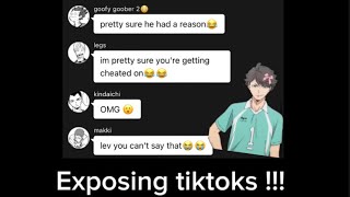 Haikyuu exposing tiktoks first video [upl. by Brookes]