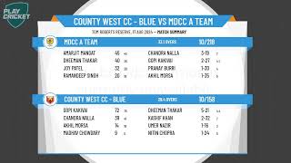 County West CC  Blue v MDCC A Team [upl. by Kelam]