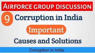 Corruption in India topic for Group discussion GD  Airforce GD topics [upl. by Alemrac]