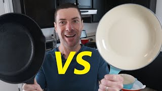 Cast Iron vs Enameled Cast Iron  Which is Better For You [upl. by Onifur]