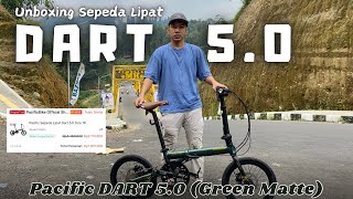 Turun Harga ‼️ Unboxing Sepeda Lipat PACIFIC DART 50 Green Matte link pembelian di deskripsi [upl. by Nihahs]