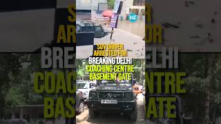 SUV Driver Arrested for Breaking Raus IAS Coaching Centre Basement Gate [upl. by Colleen842]