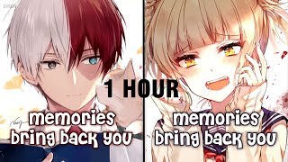 1 HOUR Nightcore  Memories Switching Vocals  Lyrics [upl. by Kape43]