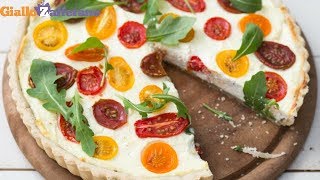 TORTA SALATA RICOTTA E POMODORINI  Ricetta in 1 minuto [upl. by Ethe]