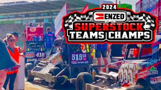 2024 nz superstock teams champs highlights hits amp crashes [upl. by Valdas]