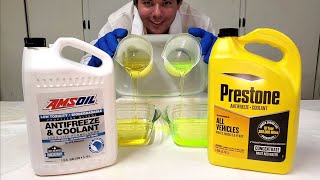 AMSOIL vs Prestone 6040 Coolant Concentrate Cold Flow Test [upl. by Ecinaj]