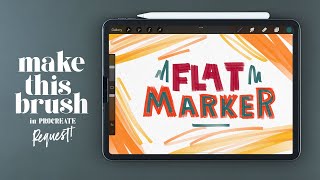 Create Flat Marker Brush in PROCREATE [upl. by Retse]