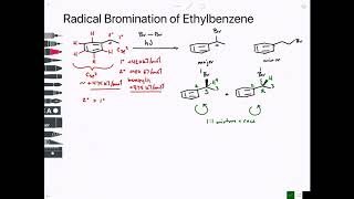 Radical Bromination of Ethylbenzene in Organic Chemistry [upl. by Tayib211]