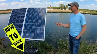 How To Wire Your Solar Pond Aeration System  Optimal Charge Controller Settings [upl. by Murrah]